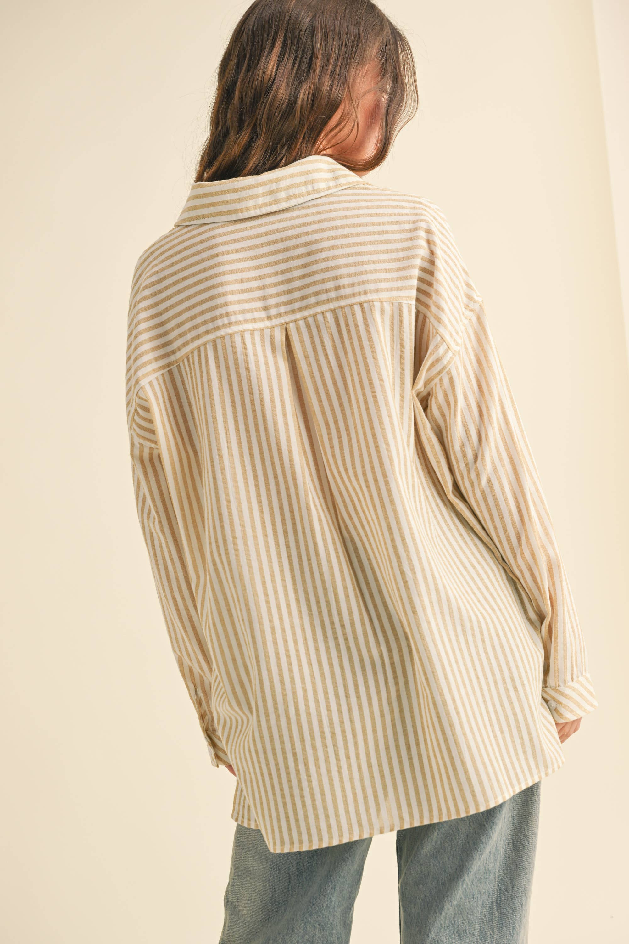 Olea Striped Button-Down Shirt